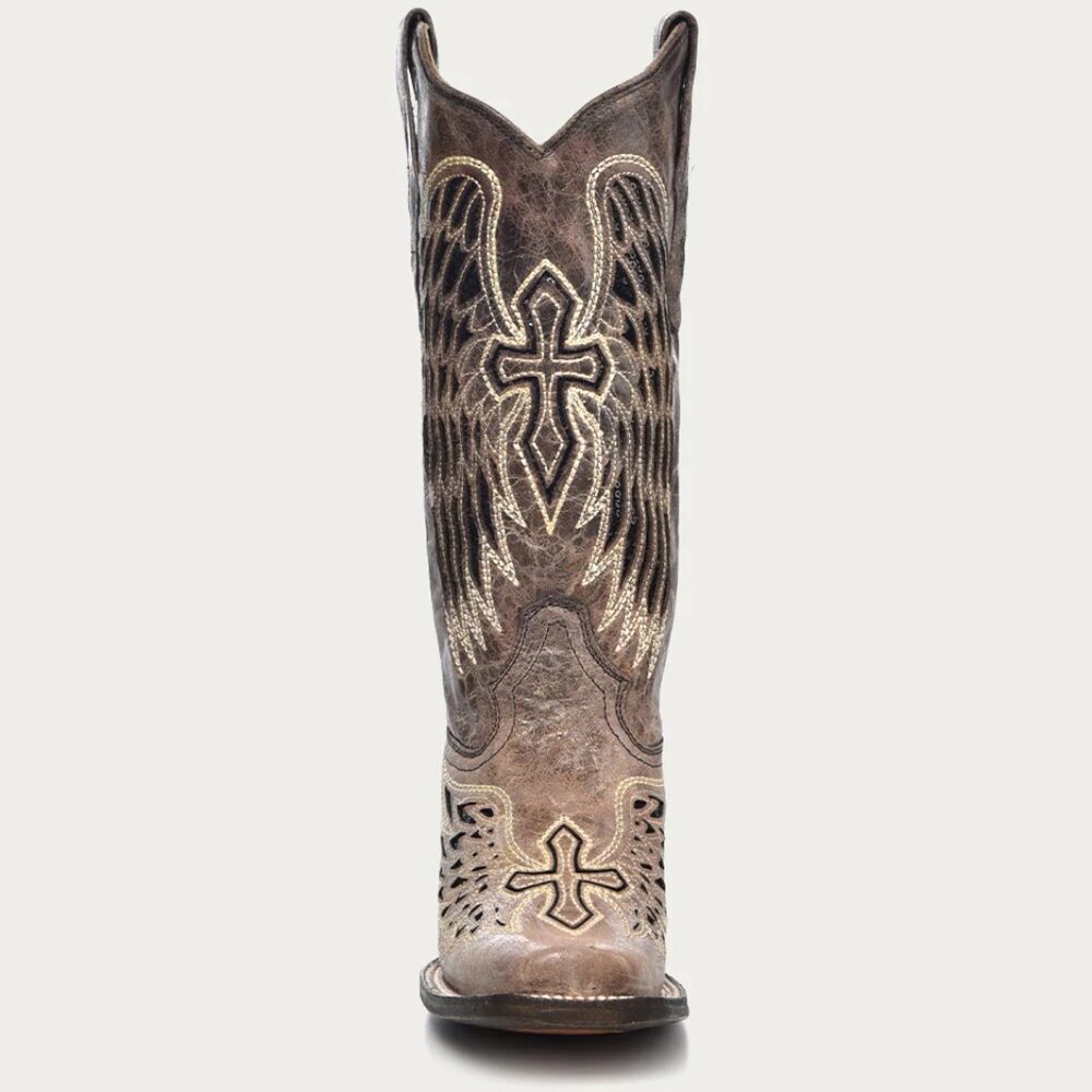 NWOT Corral Women's Sequin Wing & Cross Inlay Western Boots - Square Toe